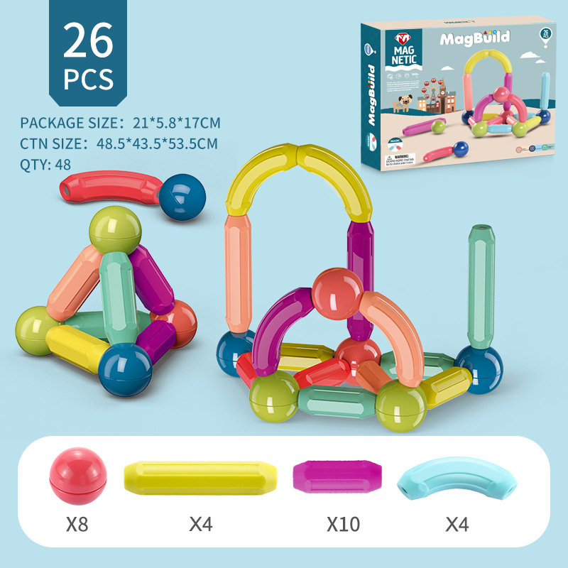 magnetic balls and rods building blocks