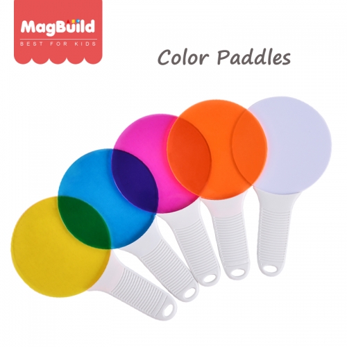 Educational Toys Primary Science Color Paddles 5 Assorted Colors, Color Toys, STEM Toys for Kids