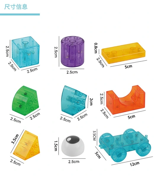Detailed images of the magnetic blocks