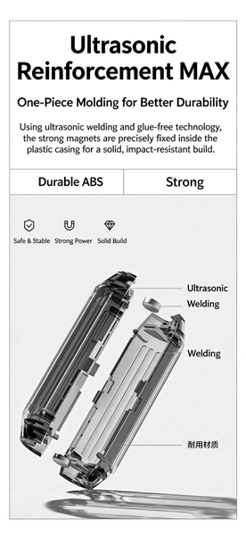 Kids Large Transparent Magnetic Sticks Toy, Natural Color Oversized DIY 3D Building STEM Educational Toy for Children 3+Specification