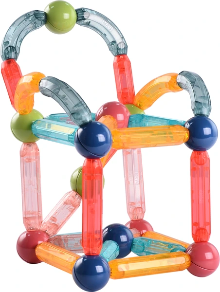 Kids Small Size Magnetic Sticks Building Blocks, Colorful DIY 3D Assemble STEM Educational Toy for Children 3+