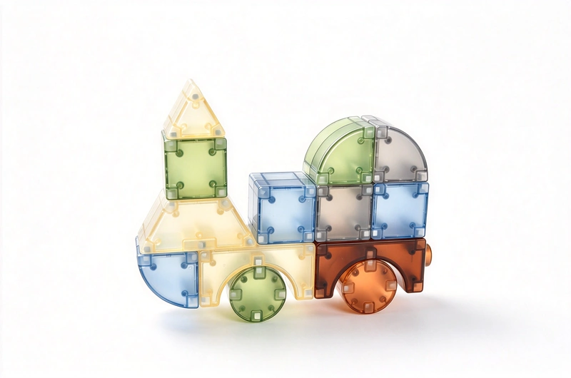 Kids Transparent Magnetic Building Cubes Blocks Toy, DIY 3D Construction STEM Educational Magnetic Blocks Set For Children 3+
