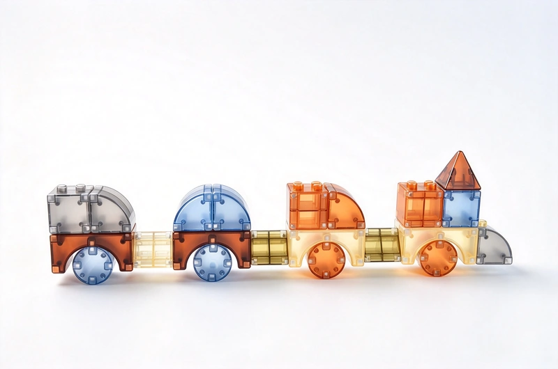 Kids Transparent Magnetic Building Cubes Blocks Toy, DIY 3D Construction STEM Educational Magnetic Blocks Set For Children 3+