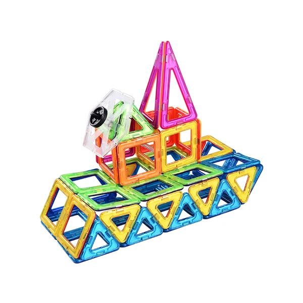 Magnetic Tough Tiles Building Set, Color Hollow-Window Magnetic Tiles, Durable STEM Construction Educational Toy for Kids Age 3+