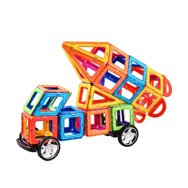 Magnetic Tough Tiles Building Set, Color Hollow-Window Magnetic Tiles, Durable STEM Construction Educational Toy for Kids Age 3+