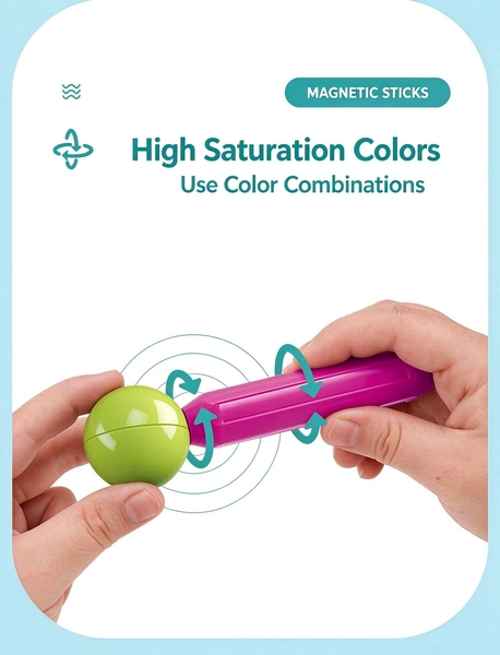 Small Size Solid Color Magnetic Sticks Detail Images